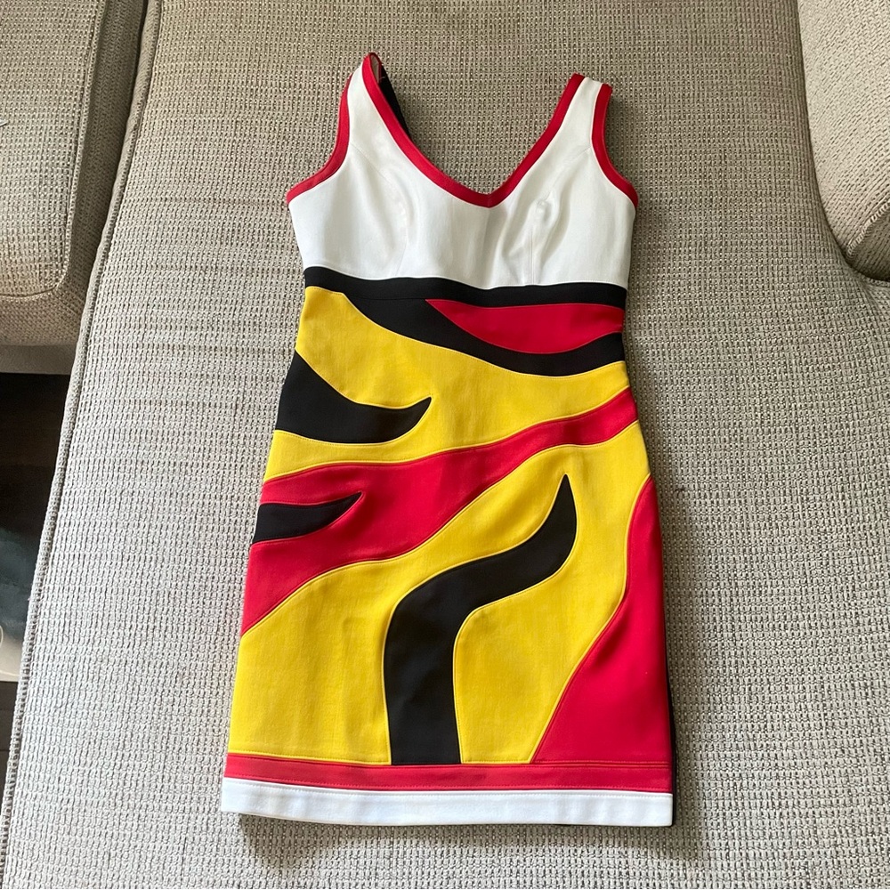 Vintage cache flame print dress size s